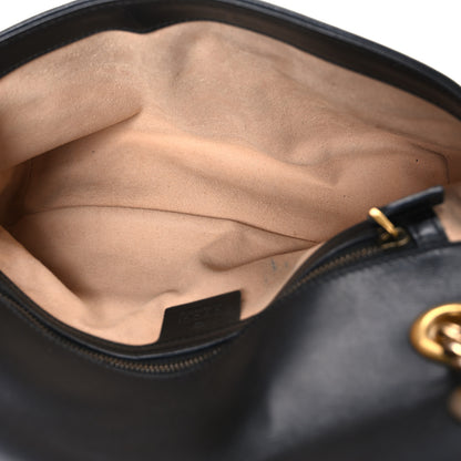 Gucci Calfskin Matelasse Small GG Marmont Shoulder Bag Black 5 of 11