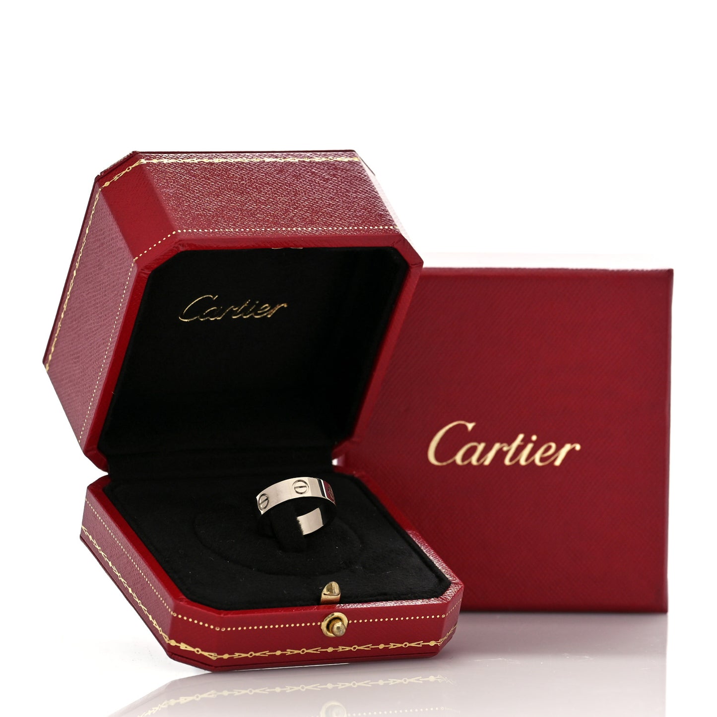 18K White Gold 5.5mm LOVE Ring 53 6.25