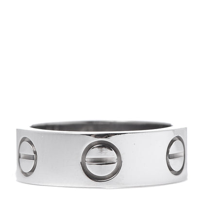 Cartier 18K White Gold 5.5mm LOVE Ring 47 4 3 of 4