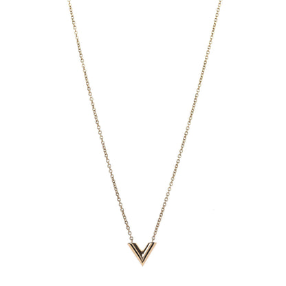 Louis Vuitton Essential V Necklace Gold 1 of 7