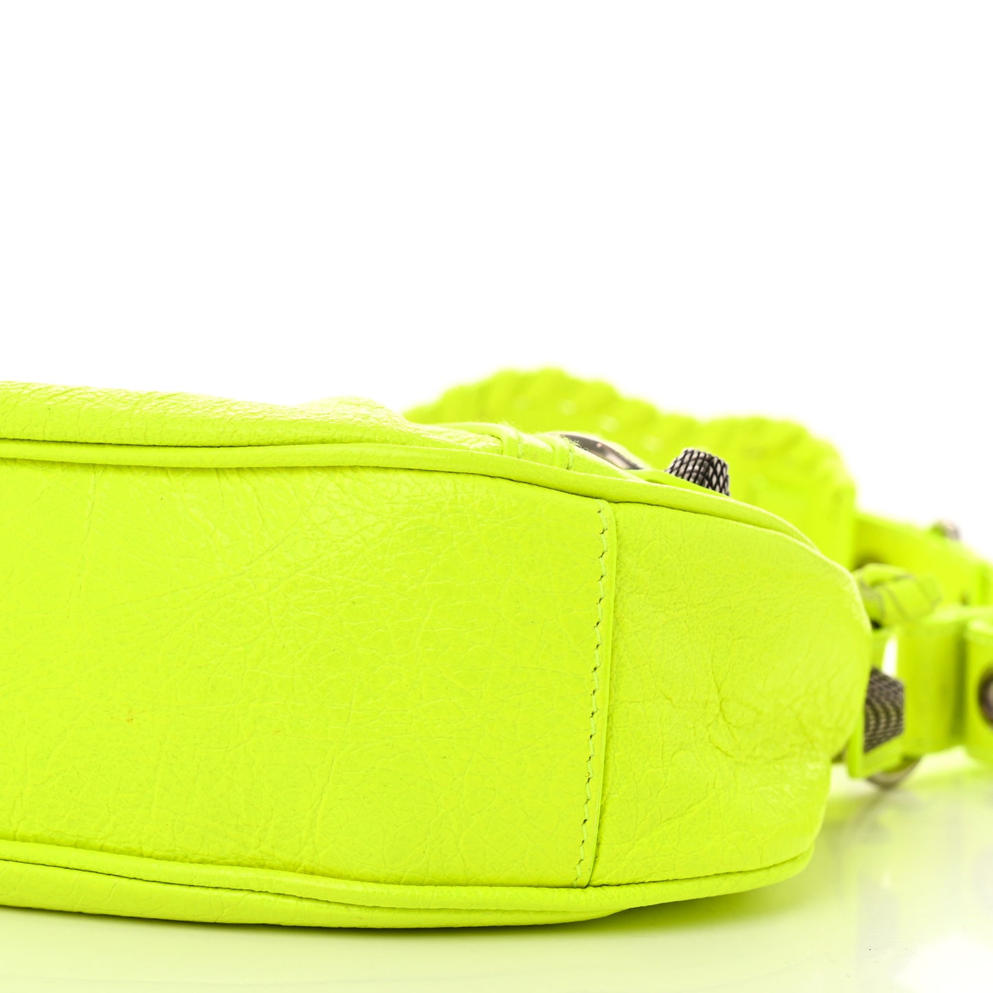 Agneau Arena Le Cagole Shoulder Bag XS Fluo Yellow