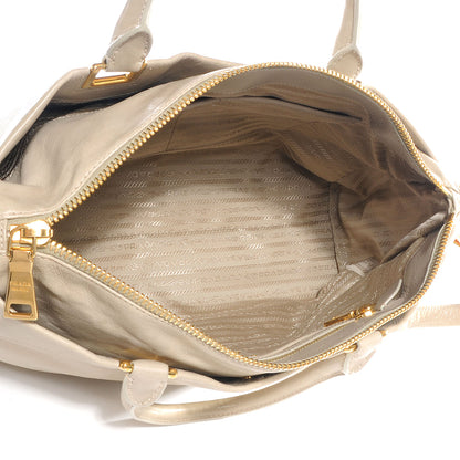 Prada Glace Calf Extra Wide Tote Stone 5 of 10