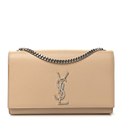 Saint Laurent Grain De Poudre Medium Monogram Kate Satchel Nude Powder 1 of 10