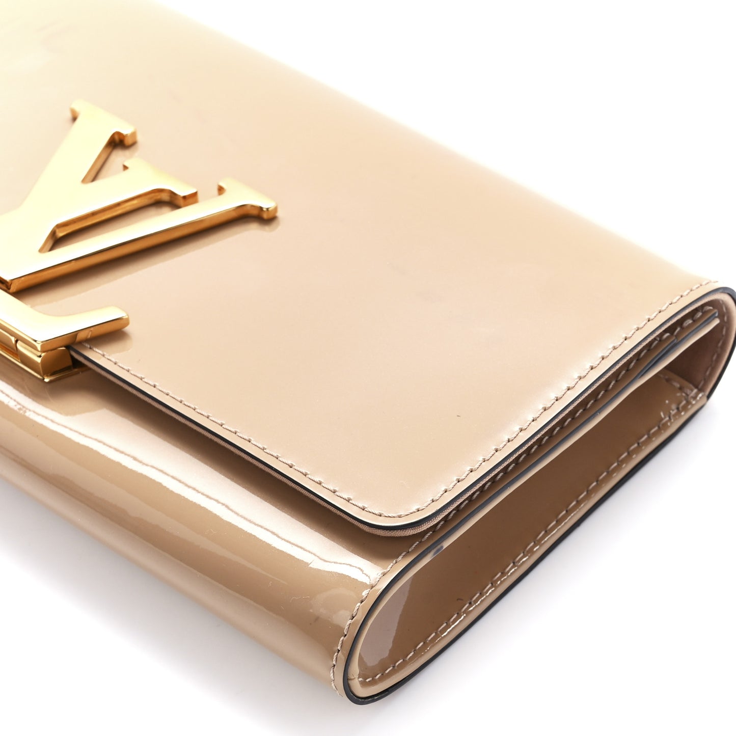 Patent Louise Clutch Nude
