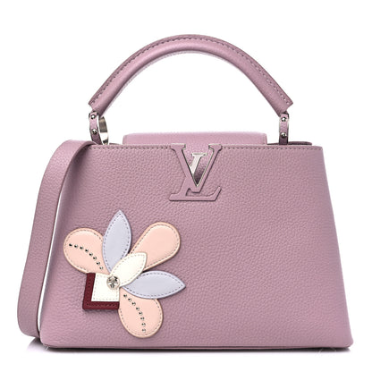 Louis Vuitton Taurillon Iris Blossom Capucines BB Light Purple 1 of 10