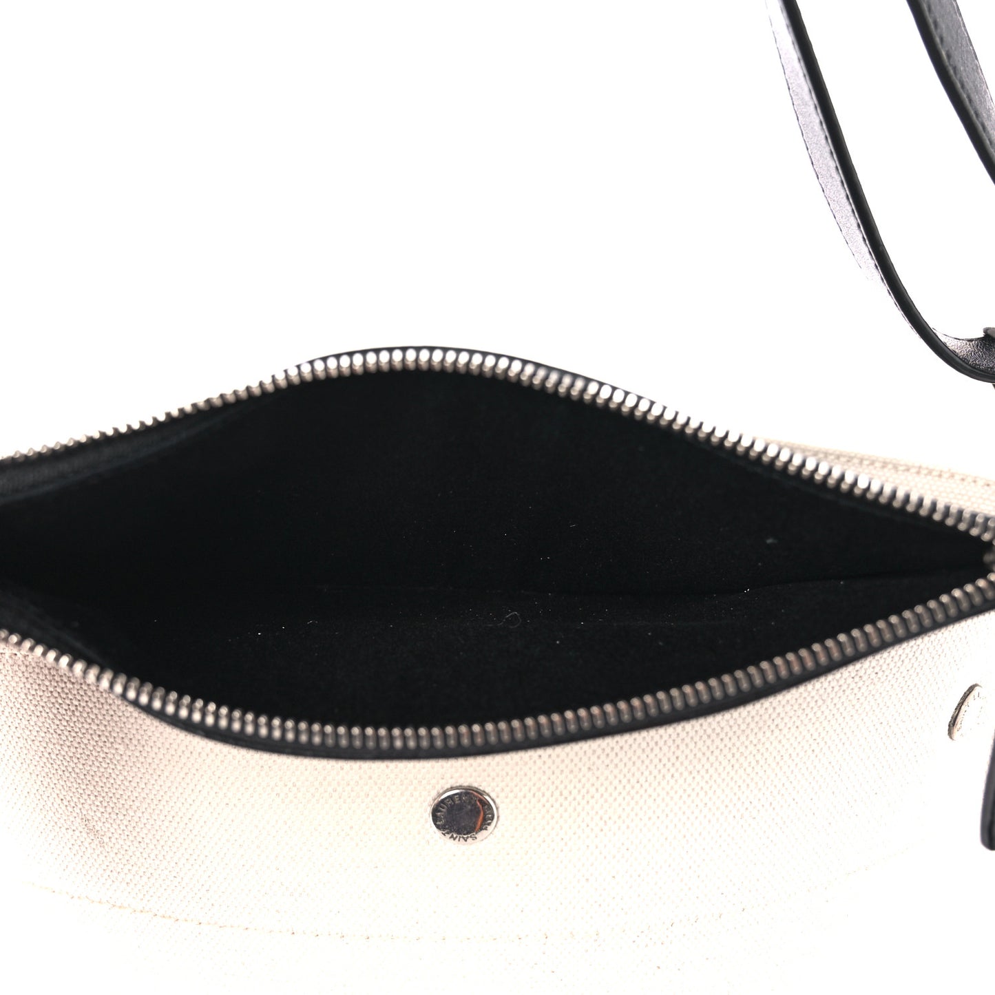 Linen Calfskin Rive Gauche Bucket Bag Greggio Natural