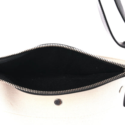 Saint Laurent Linen Calfskin Rive Gauche Bucket Bag Greggio Natural 10 of 15