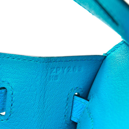 Hermes Epsom Birkin Sellier 25 Bleu Frida 7 of 10