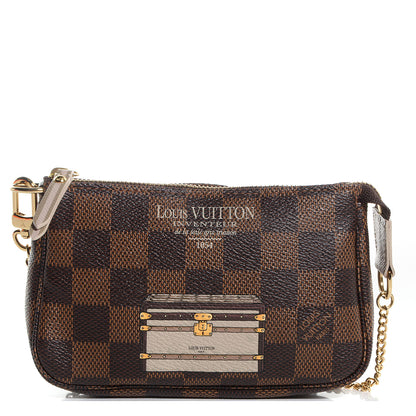 Louis Vuitton Damier Ebene Trunks and Locks Mini Pochette Accessories 1 of 7