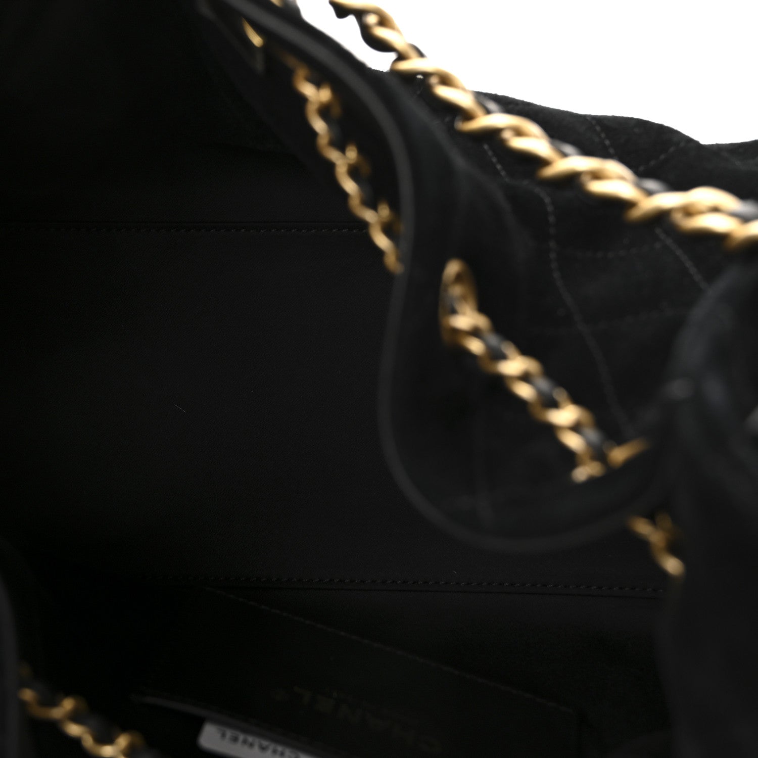 Chanel Suede Quilted Small Chanel 25 Handbag Black 5 of 10
