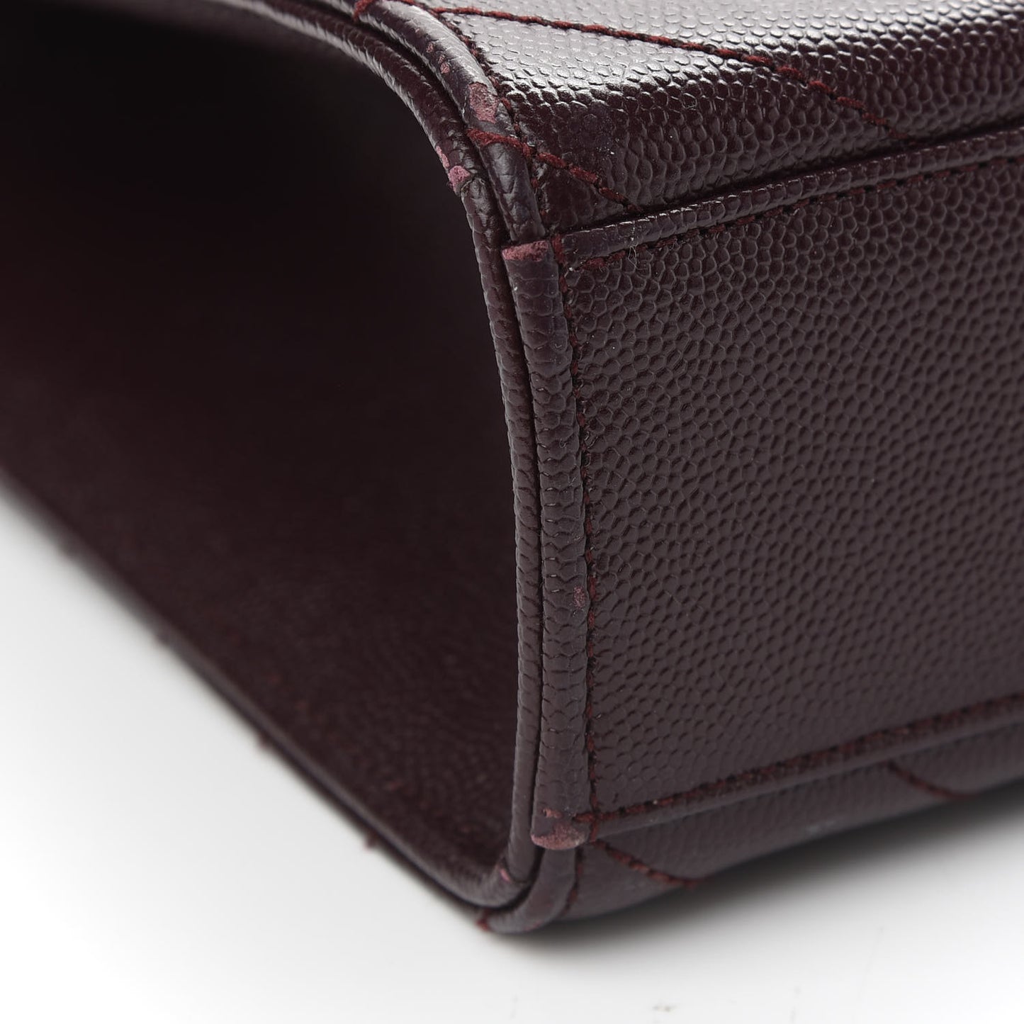 Grain De Poudre Matelasse Chevron Large Monogram Satchel Rouge Legion