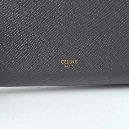 Celine Grained Calfskin Large Multifunction Strap Wallet Grey 6 of 9