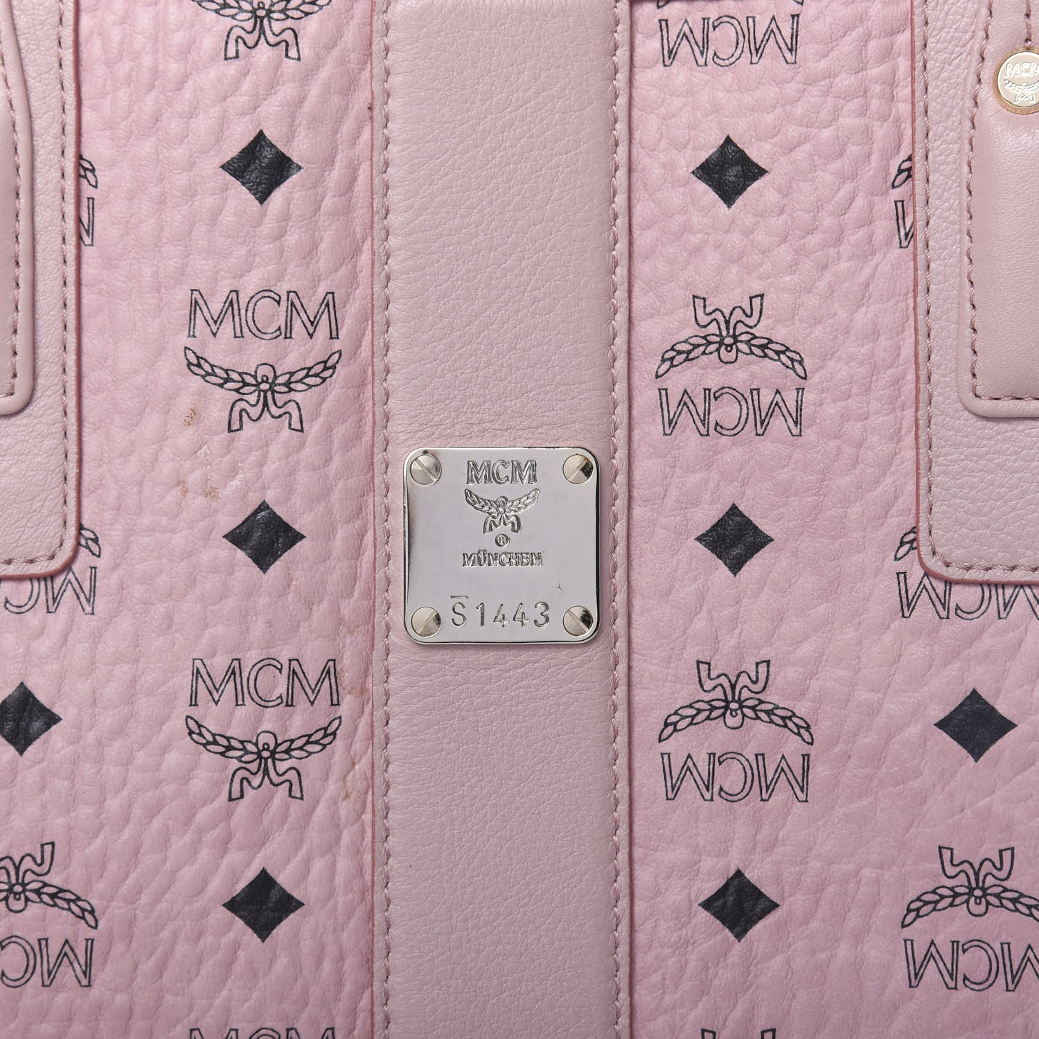MCM Visetos Medium Liz Reversible Shopper Tote Soft Pink 10 of 25