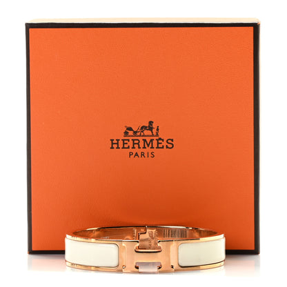 Hermes Enamel Narrow Clic Clac H Bracelet PM Craie 5 of 5