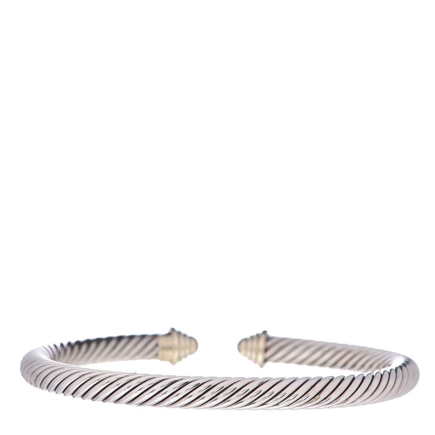 Sterling Silver 14K Yellow Gold 5mm Cable Classics Bracelet