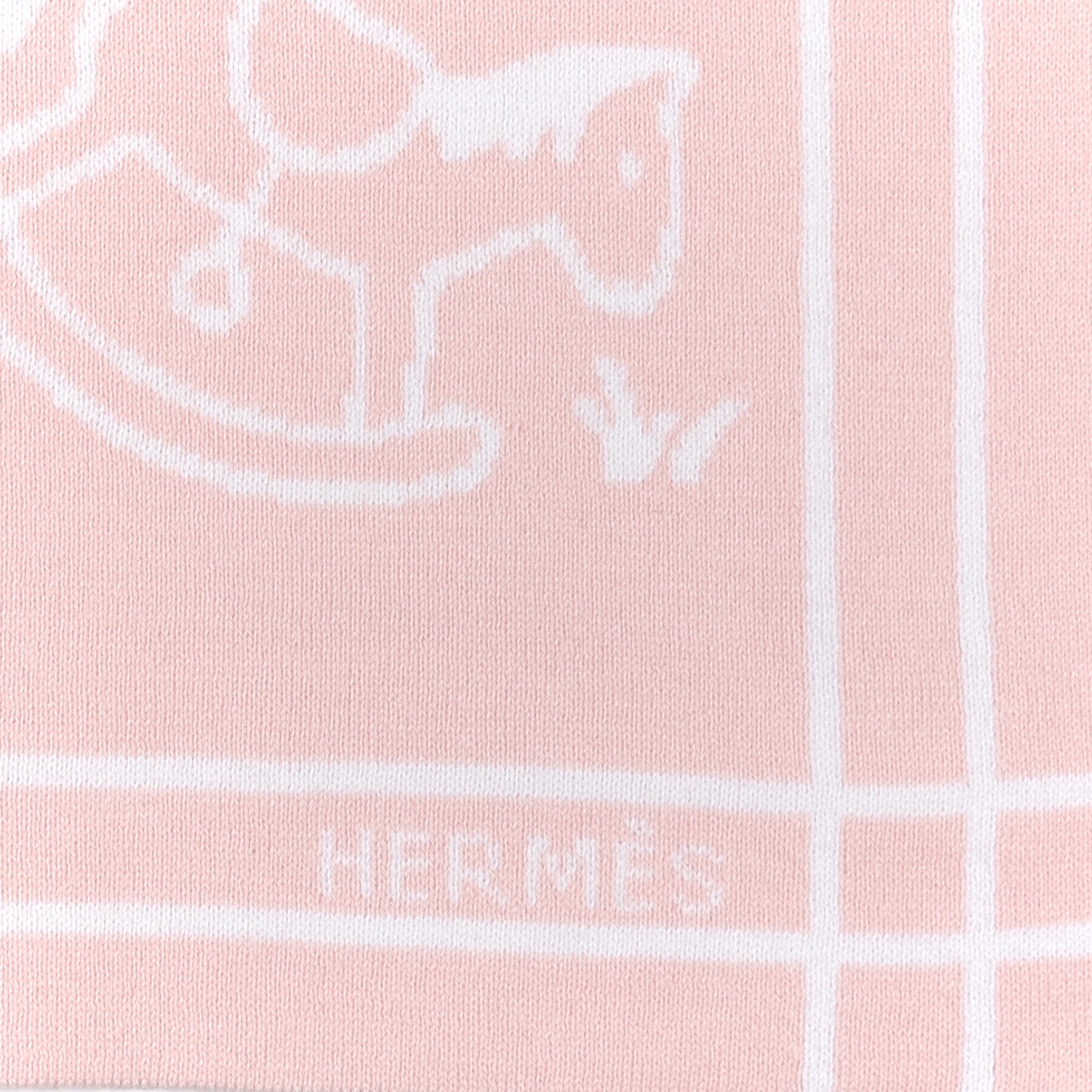 Hermes Cotton Knit Adada Baby Blanket Rose Lilas 3 of 4