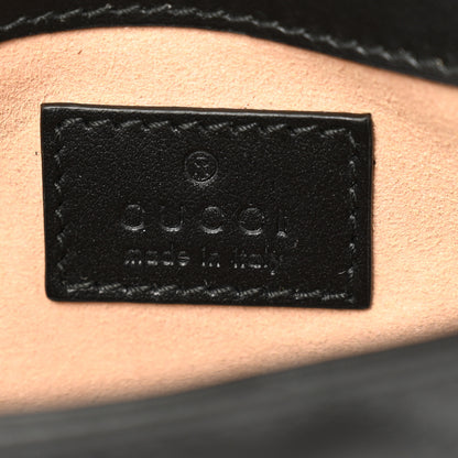Gucci Calfskin Matelasse Super Mini GG Marmont Shoulder Bag Black 6 of 12