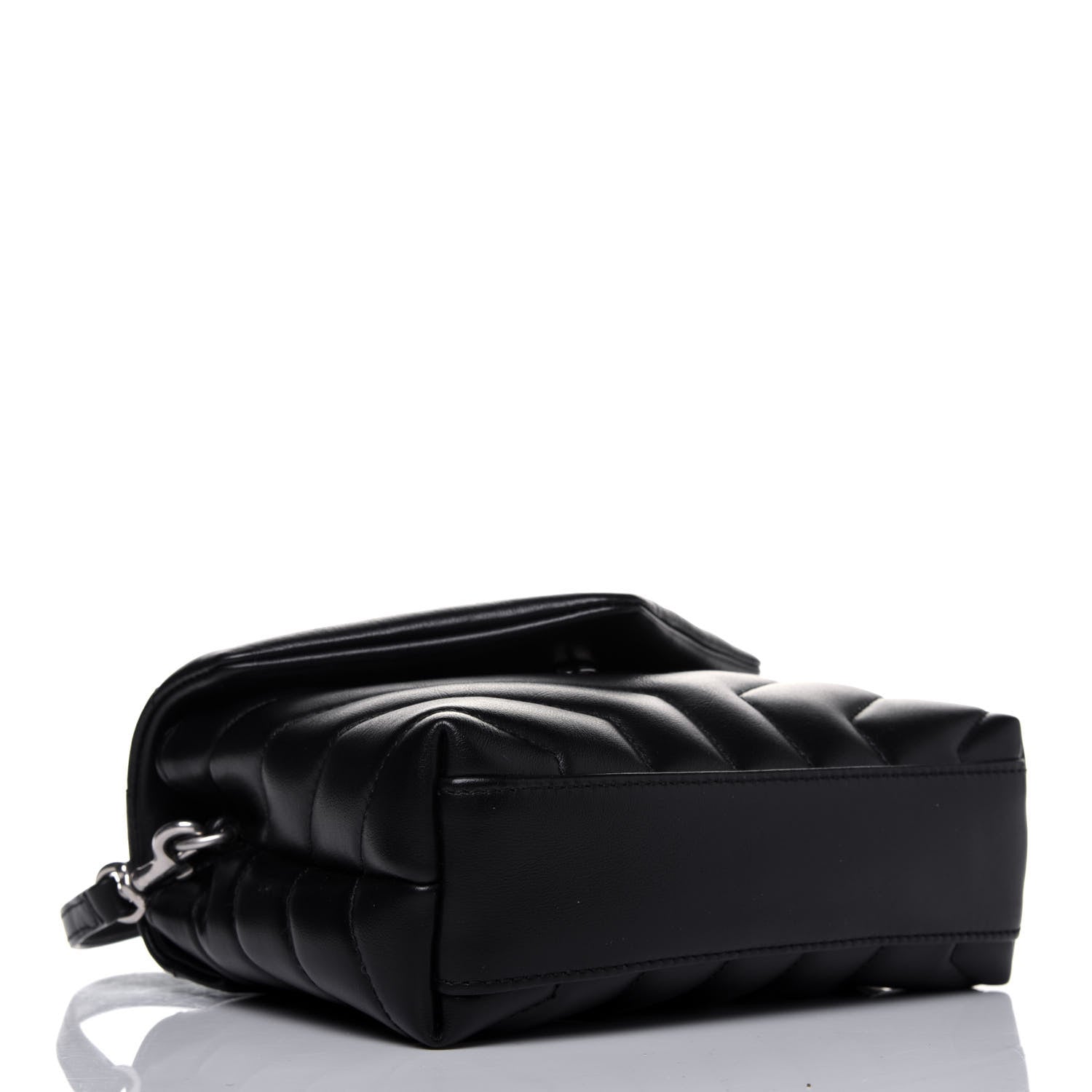 Saint Laurent Calfskin Y Quilted Monogram Toy Loulou Crossbody Bag Black 4 of 13