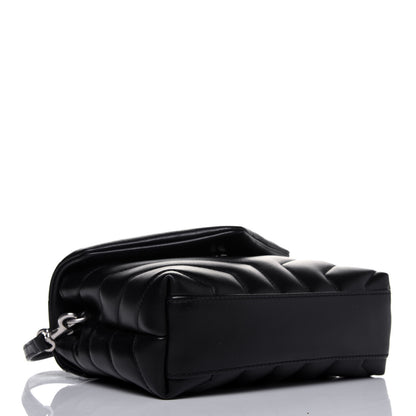 Saint Laurent Calfskin Y Quilted Monogram Toy Loulou Crossbody Bag Black 4 of 13