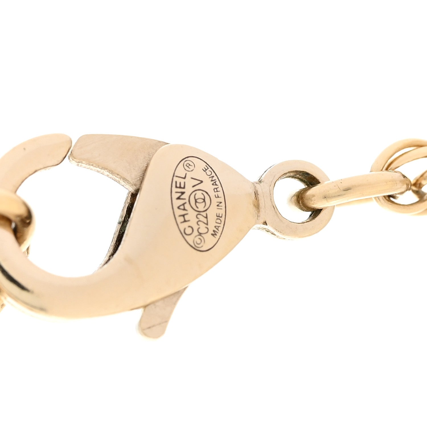 Chanel Pearl CC Round Pendant Necklace Gold 5 of 6