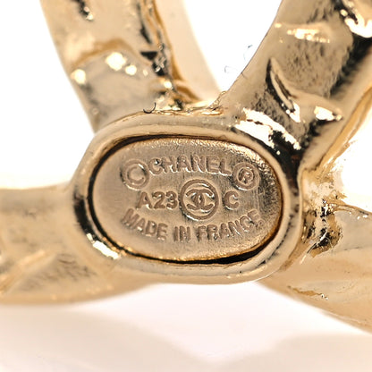 Chanel Crystal Twist CC Earrings Gold 4 of 5