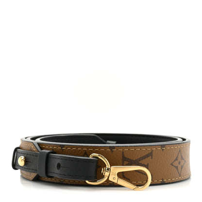 Louis Vuitton Reverse Monogram Bandouliere Shoulder Strap XL Black 1 of 6