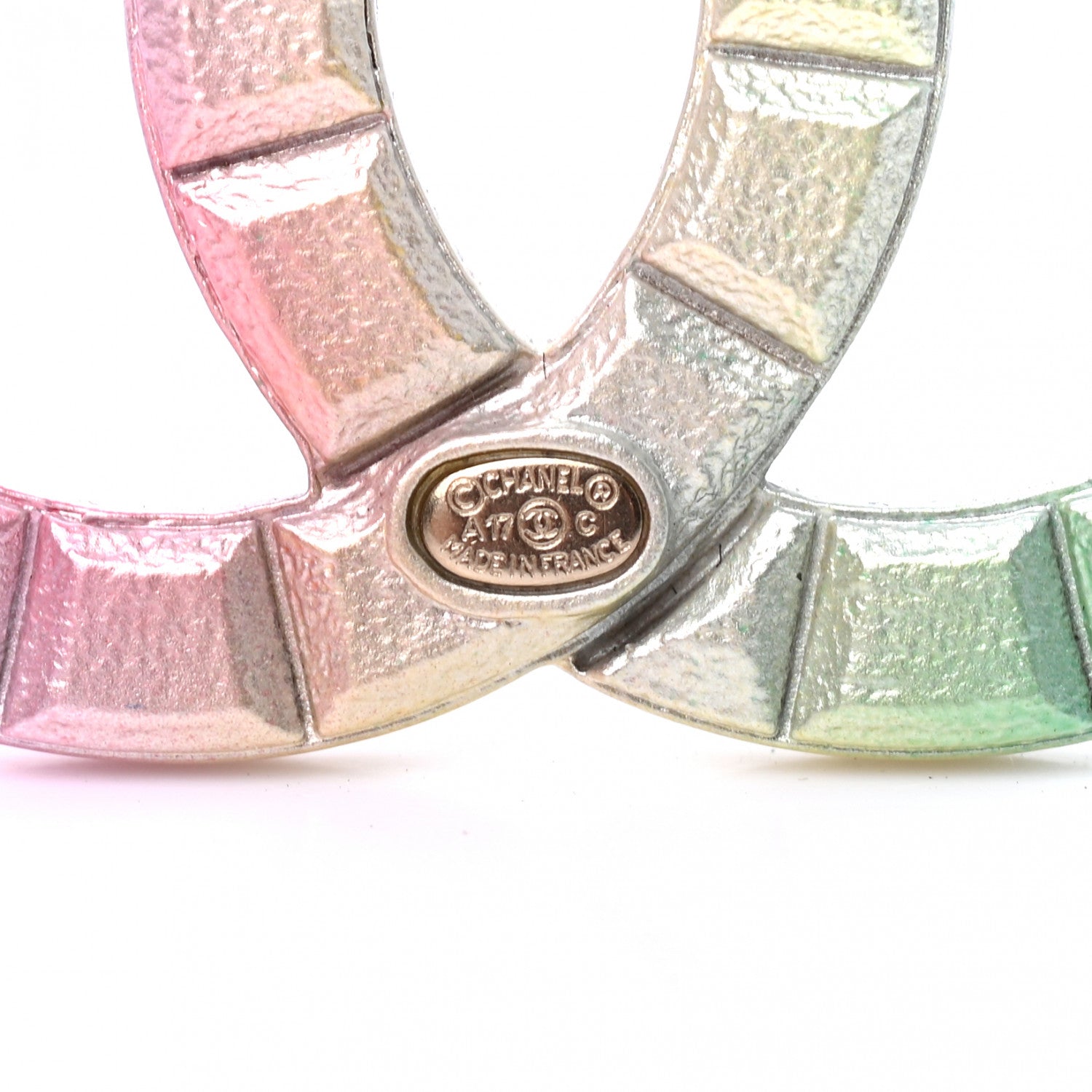 Chanel Metal Studded CC Rainbow Brooch Multicolor 4 of 4