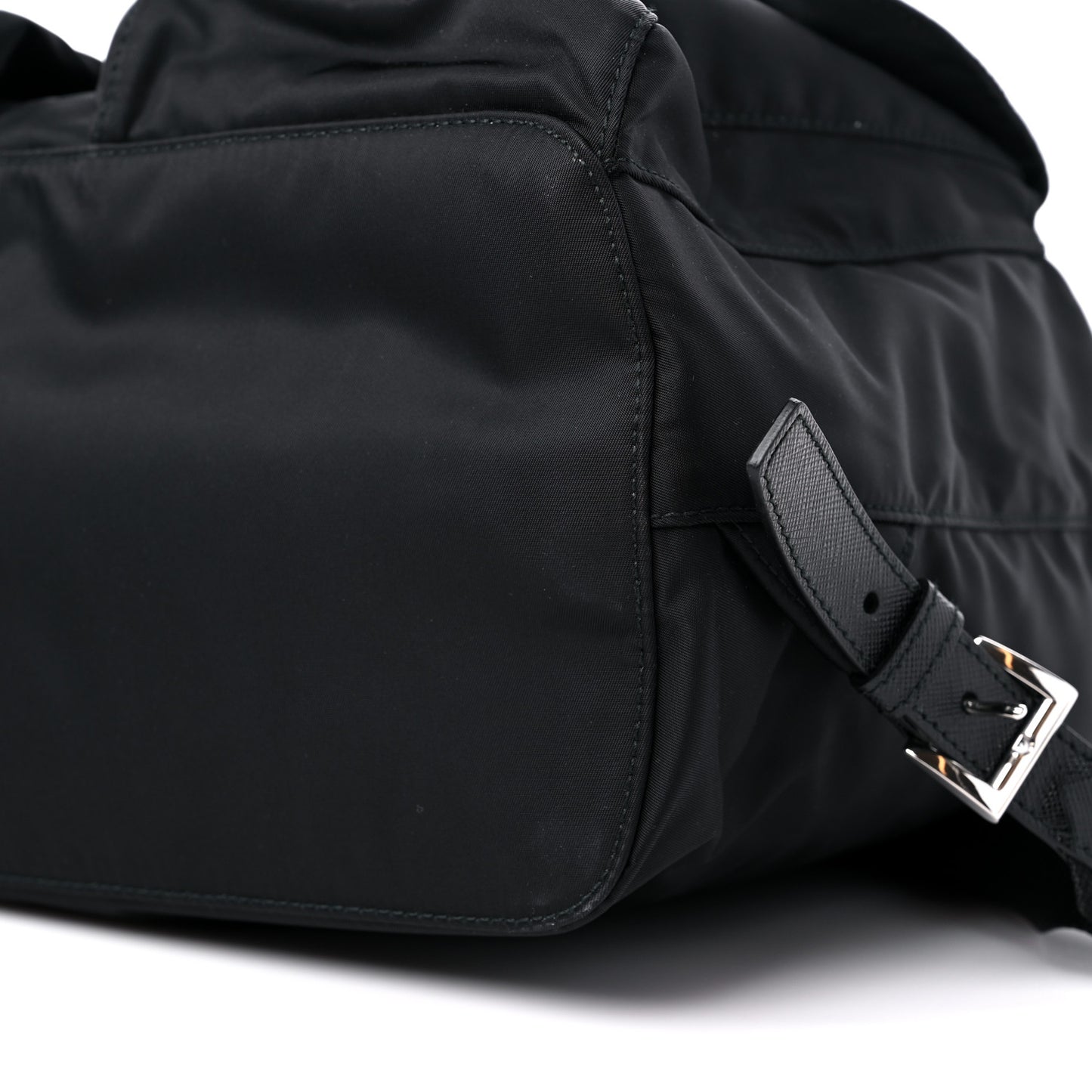 Re-Nylon Saffiano Medium Backpack Black