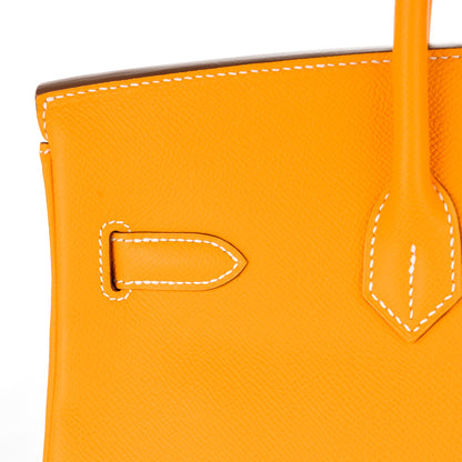 Hermes Epsom Candy Birkin 35 Jaune D'Or Potiron 20 of 25