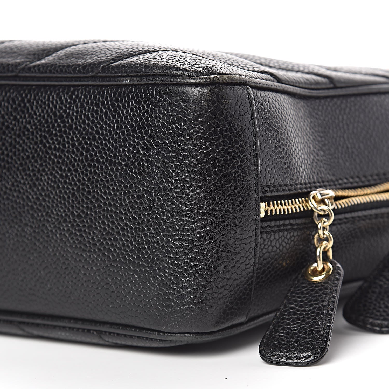 Chanel Caviar Chevron Quilted Camera Case Black 9 of 14