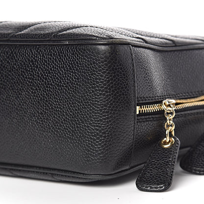 Chanel Caviar Chevron Quilted Camera Case Black 9 of 14