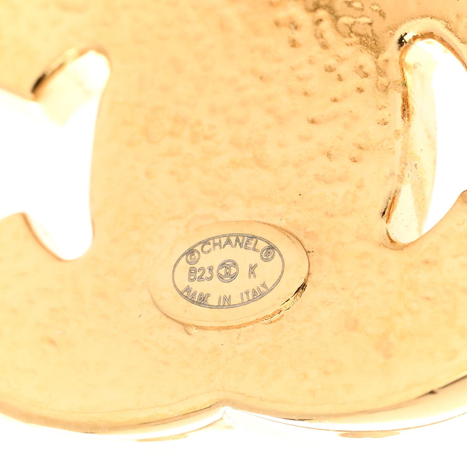 Chanel Metal Enamel CC Earrings Gold White 4 of 5