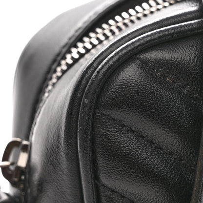 Saint Laurent Calfskin Matelasse Monogram Lou Camera Bag Black 10 of 12