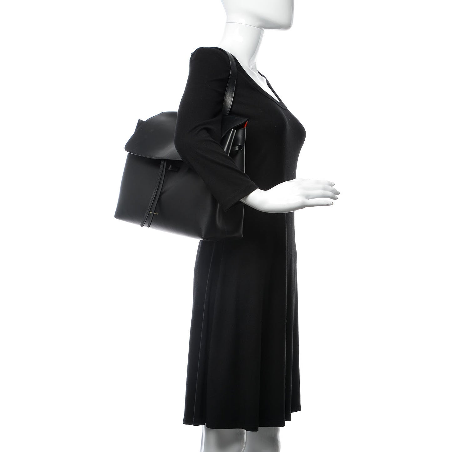 Calfskin Lady Bag Black Flamma