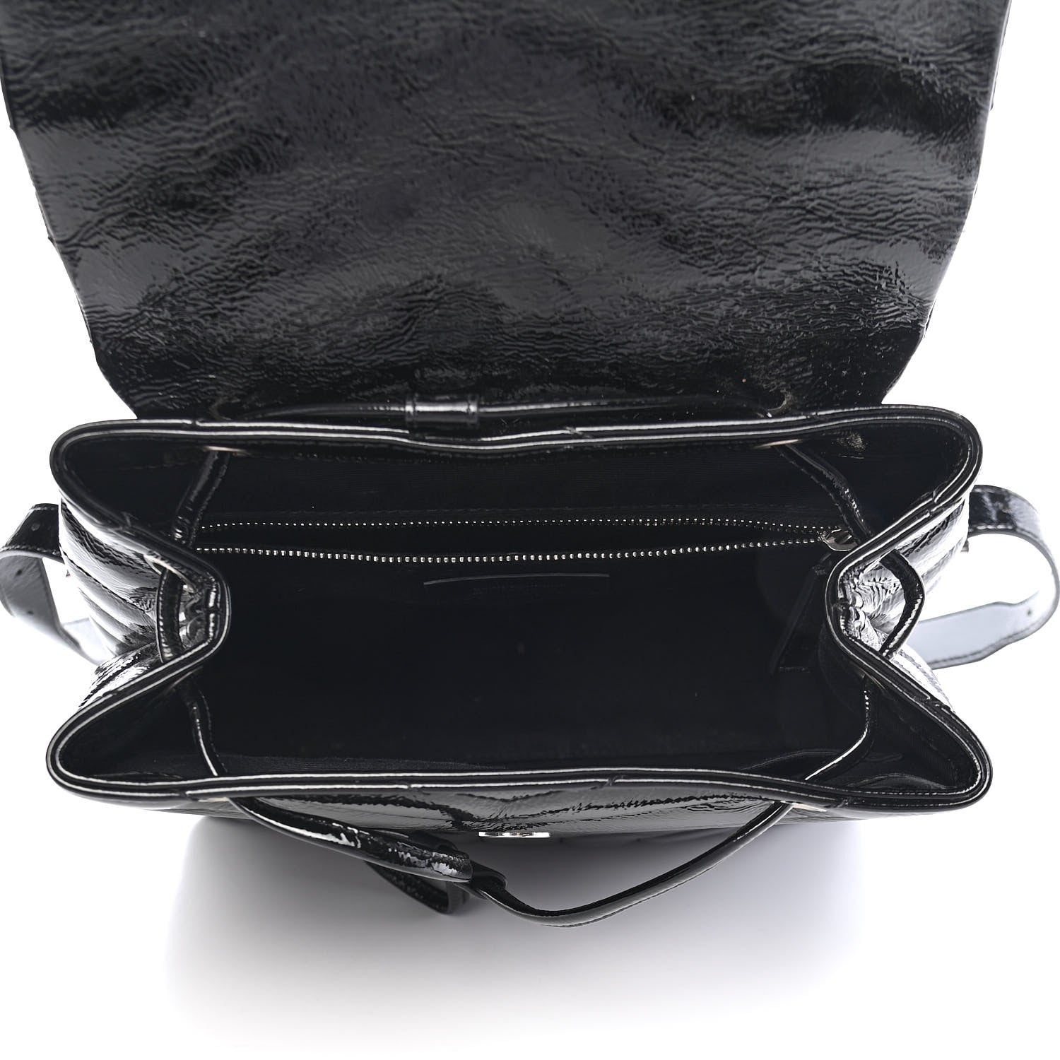 Saint Laurent Patent Y Quilted Monogram Small Loulou Backpack Black 4 of 8