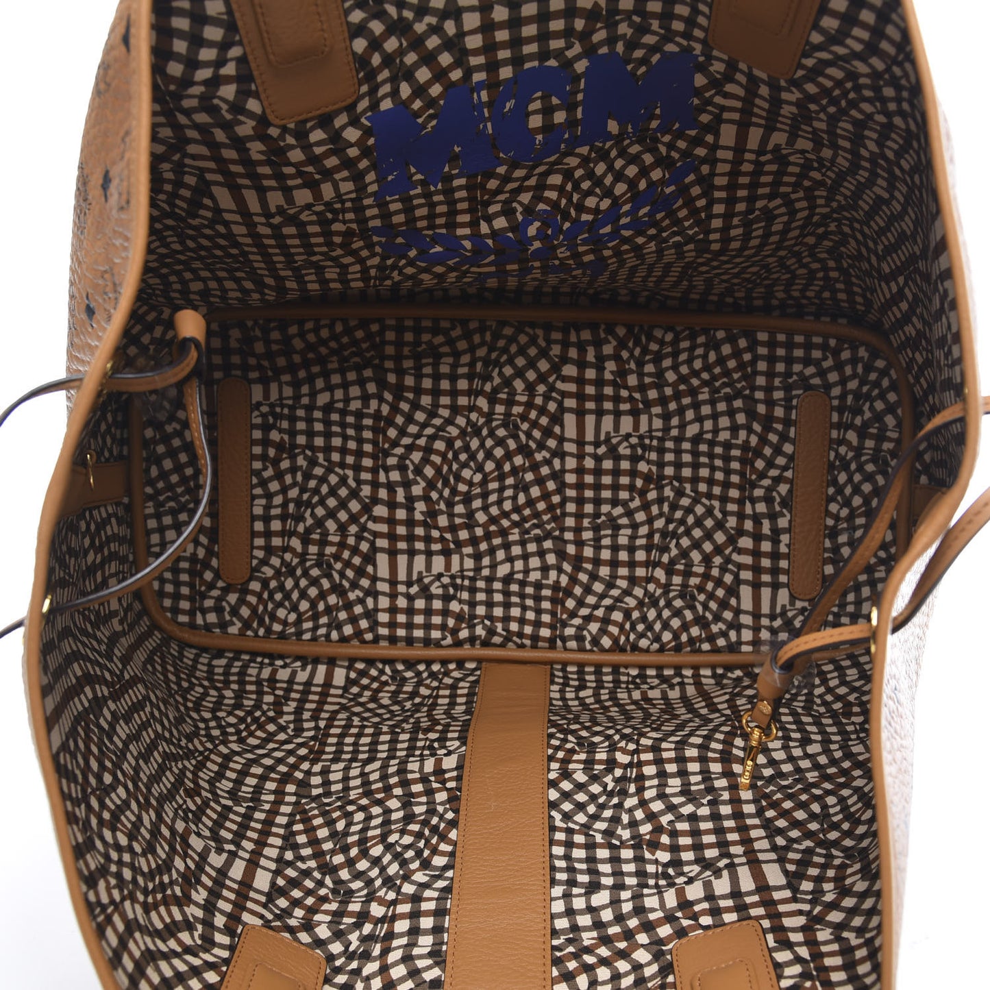 Visetos Large Liz Reversible Shopper Tote Cognac