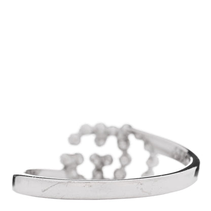 Gucci 18K White Gold Diamond Running Double G Ring 54 7 2 of 6