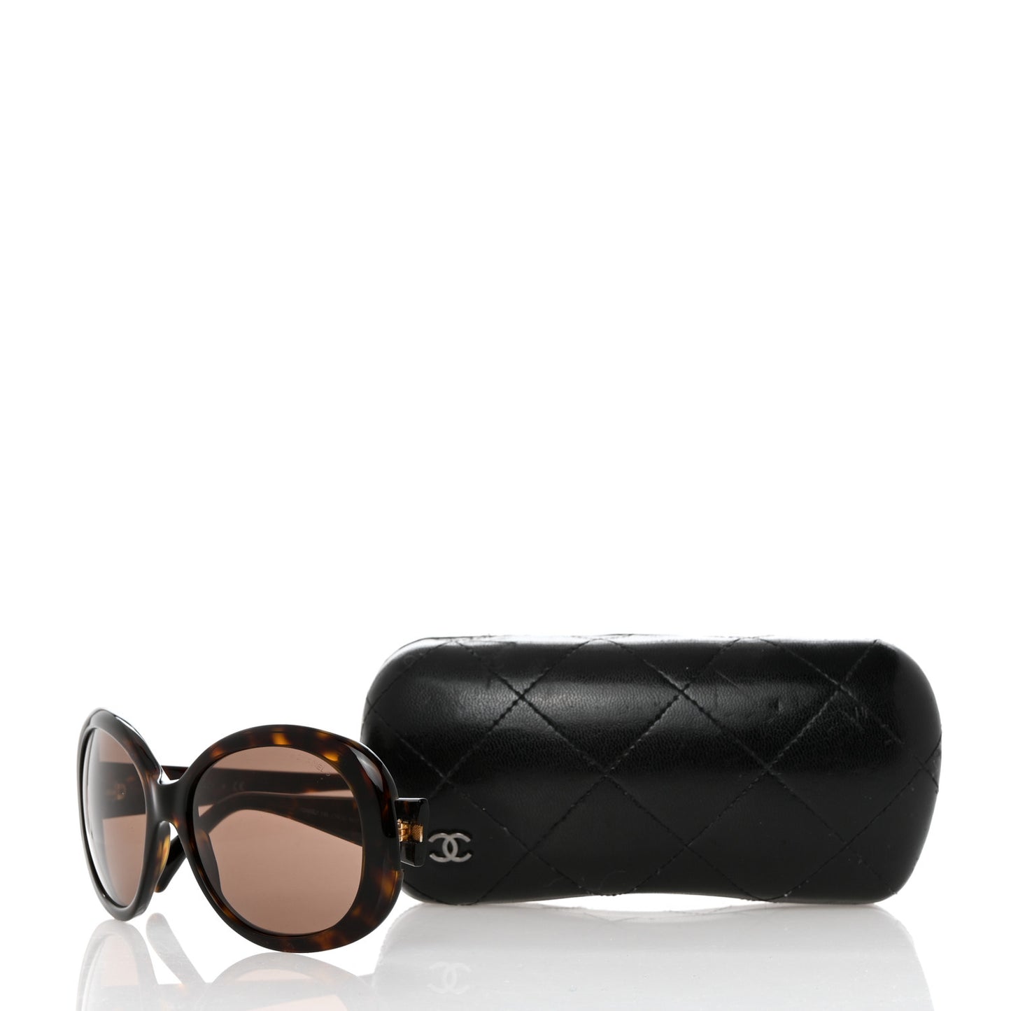 Quilted CC Sunglasses 5188 Tortoise