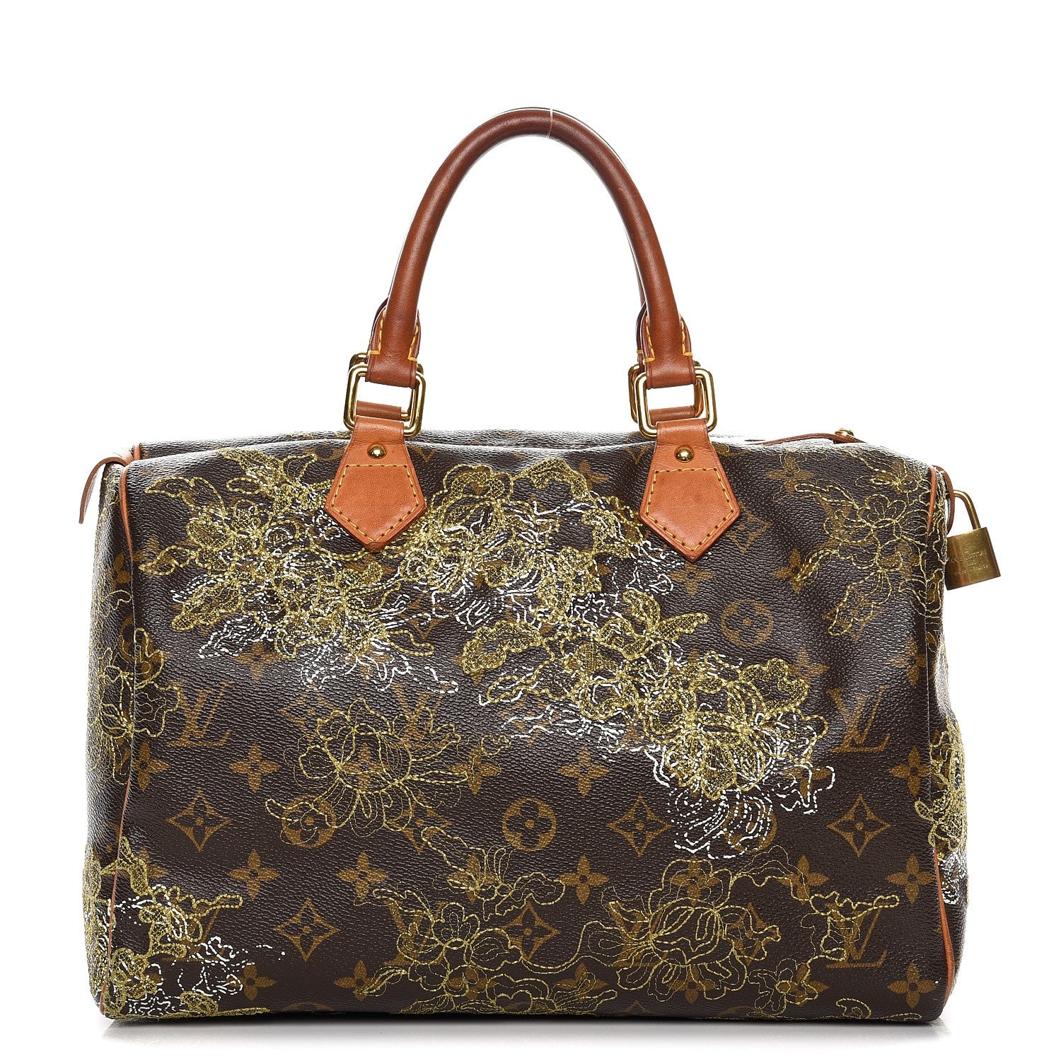 Louis Vuitton Monogram Dentelle Speedy 30 Gold 1 of 14