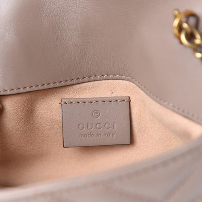 Gucci Calfskin Matelasse Super Mini GG Marmont Shoulder Bag Porcelain Rose 11 of 13