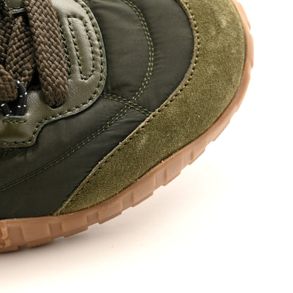 Miu Miu Technical Fabric Suede Womens Tyre Sneakers 37 Loden Green 13 of 13
