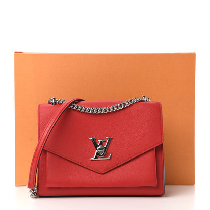 Louis Vuitton Soft Calfskin Mylockme Chain Bag BB Rubis 12 of 12
