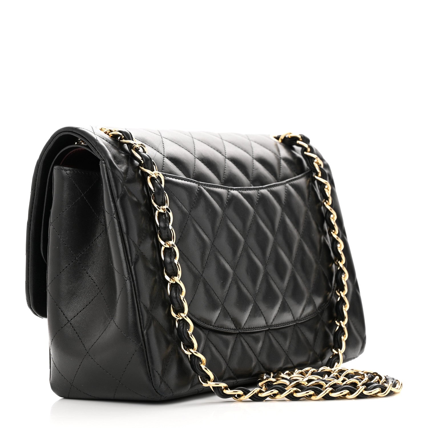 Chanel Lambskin Quilted Jumbo Double Flap Black 3 of 15