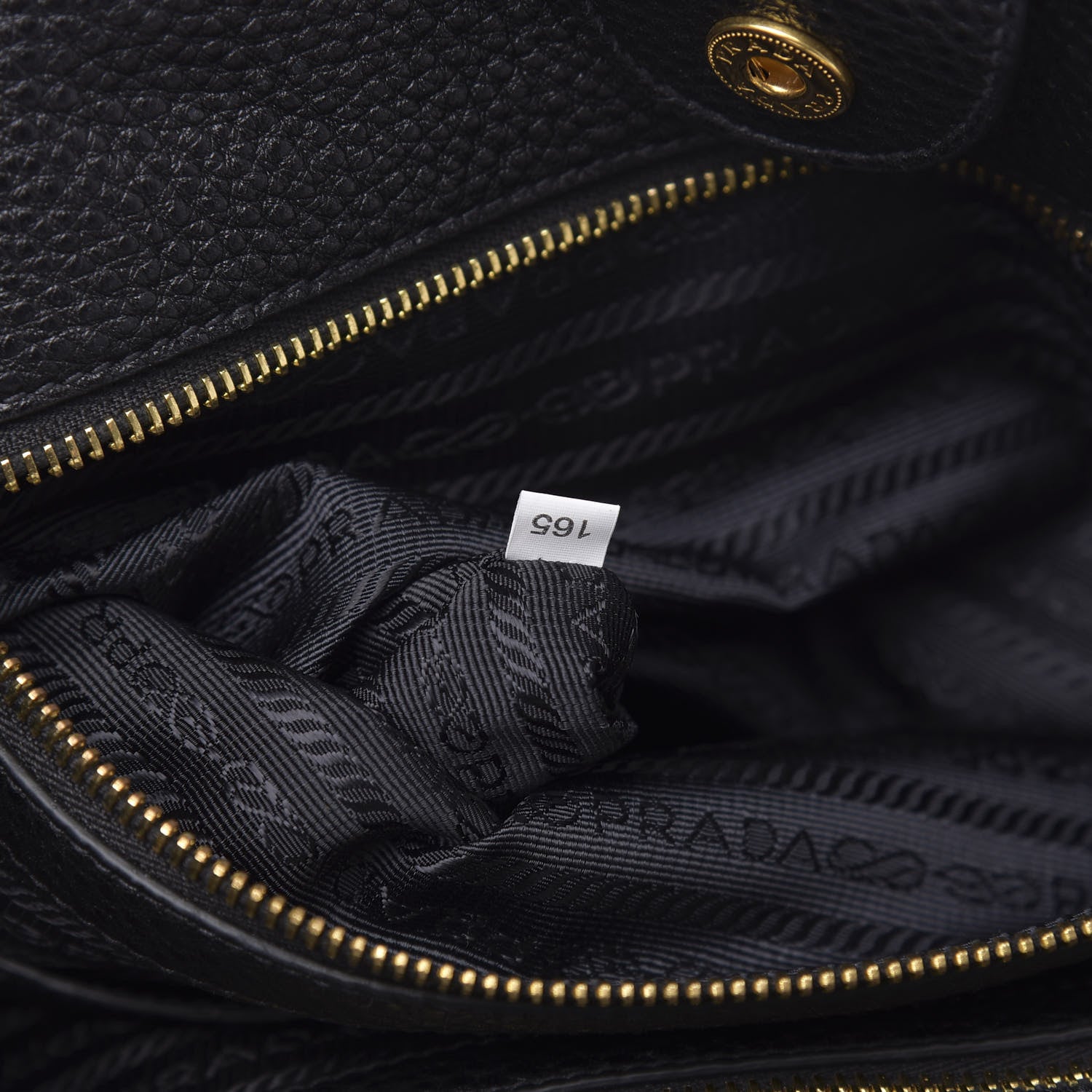 Prada Vitello Daino Tote Black 8 of 10