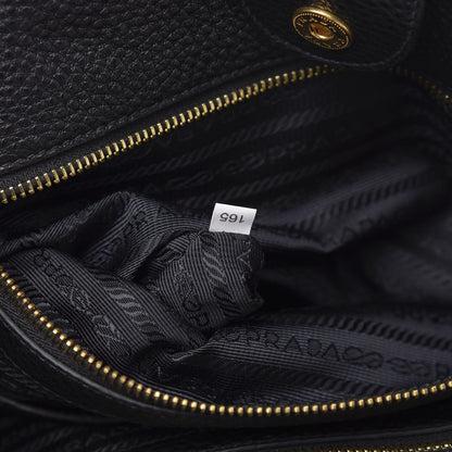 Prada Vitello Daino Tote Black 8 of 10