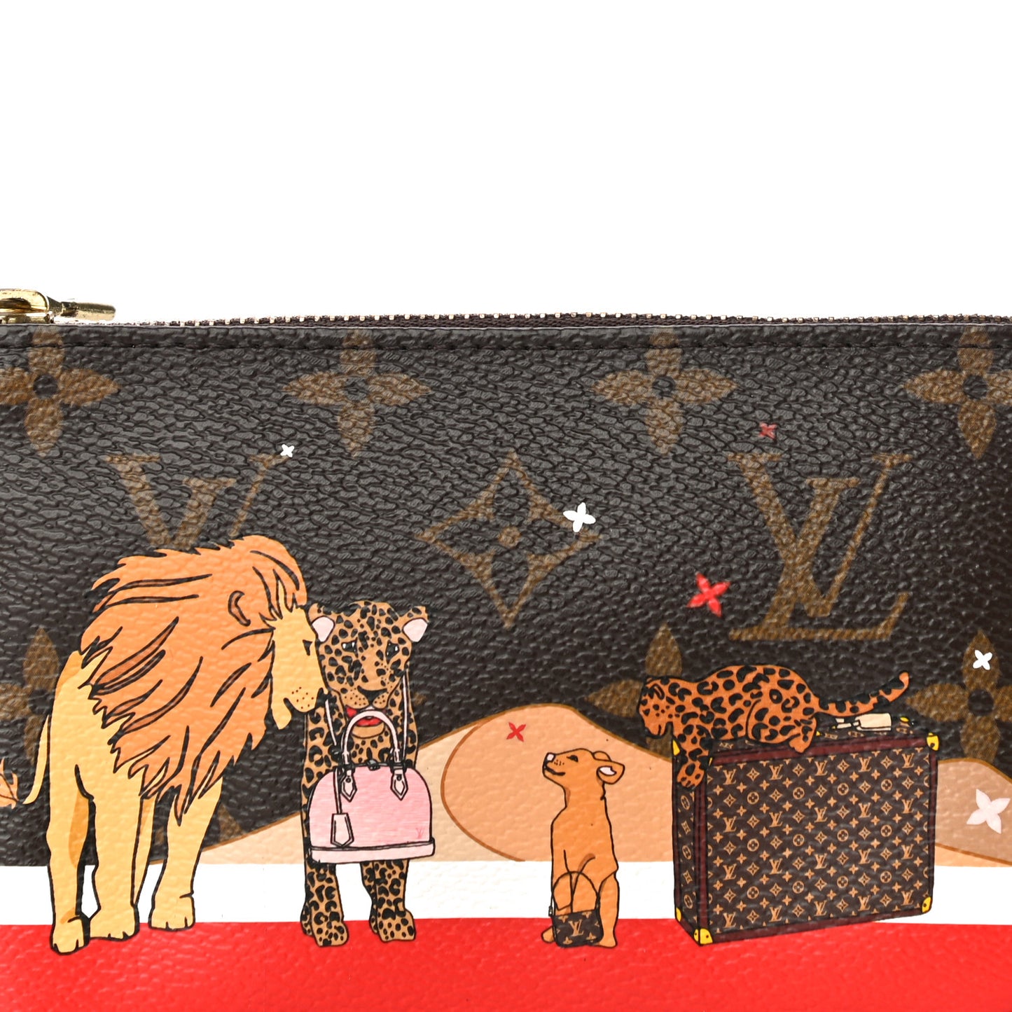 Monogram 2018 Christmas Animation Mini Cats Pochette Accessories