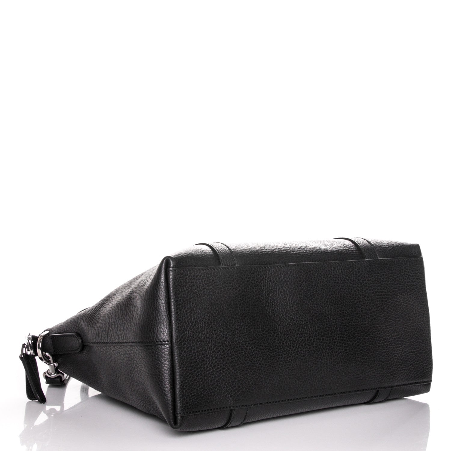 Gucci Pebbled Calfskin Medium GG Charm Dome Satchel Black 5 of 8
