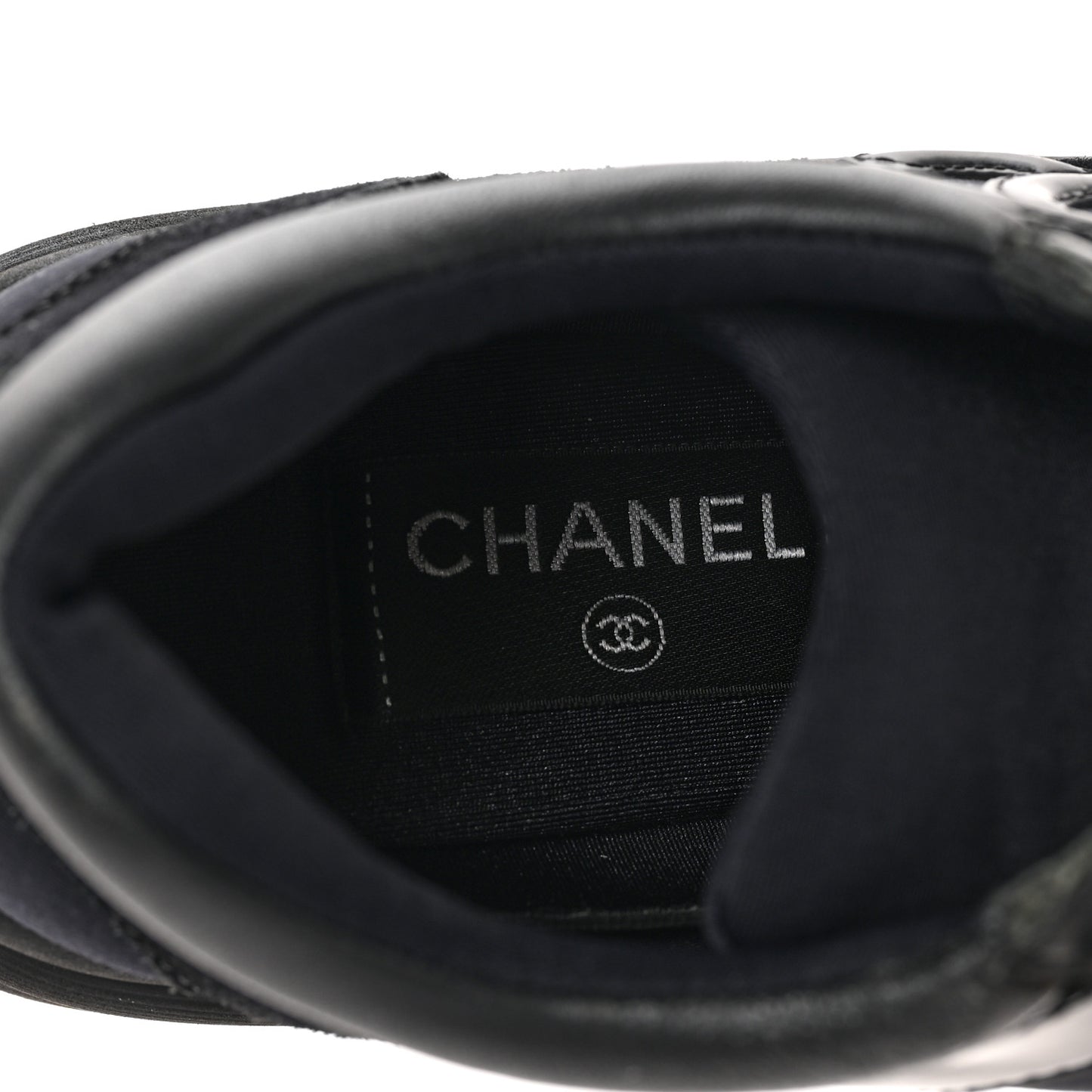 Toile Suede Calfskin CC Sneakers 38 Black