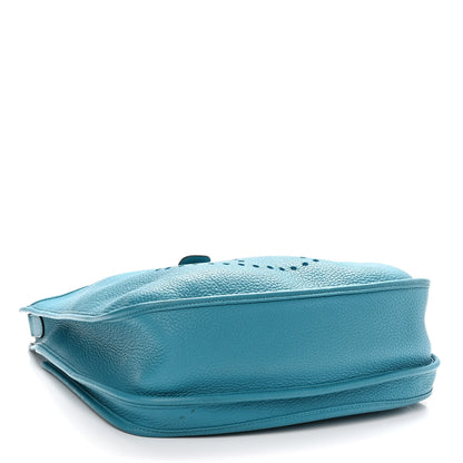 Hermes Taurillon Clemence Evelyne III GM Turquoise 4 of 15