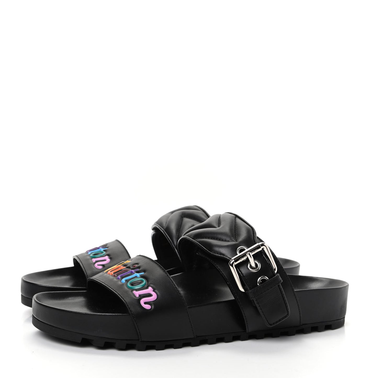 Calfskin New Wave Bom Dia Mule Sandals 38 Black